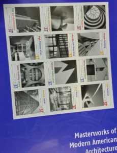 Stamp Collection USA Edition. Master works of modern american architecture