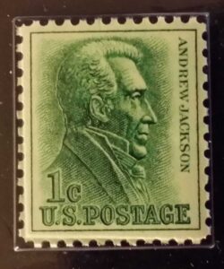 Stamp Collection USA Andrew jackson one cent