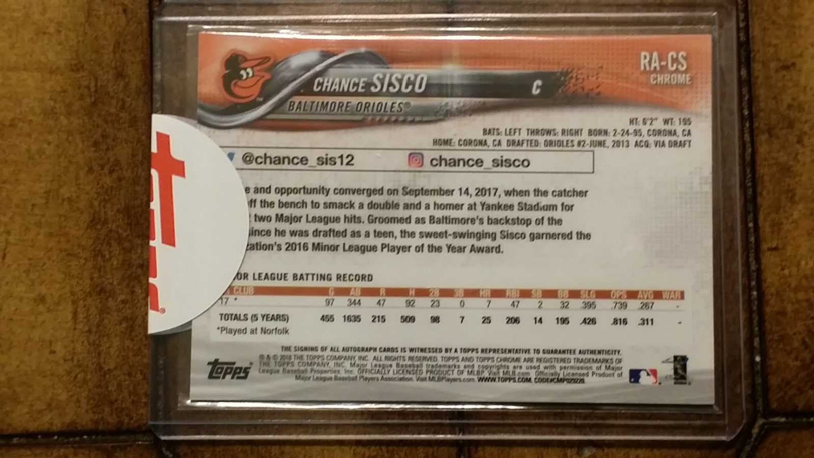 Baseball Card chance cisco - Image 2