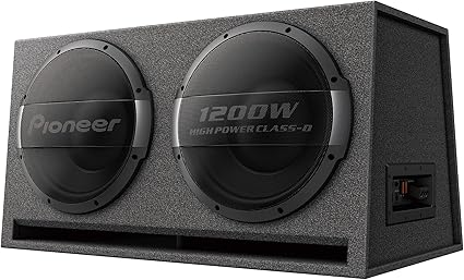 Pioneer TS-WX1220AH Dual 12" Ported Enclosure Active Subwoofer with Built-in Amplifier, Black