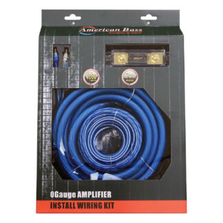 AMERICAN BASS 0 GAUGE AMP INSTALL KIT (ABBLUE0GKIT)