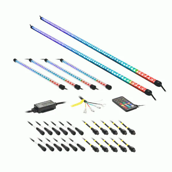 HEISE SMART 6 PIECE MILLION COLOR LED CHASING UNDERCAR KIT (HE-CHASE-UNDGKT)