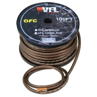 AMERICAN BASS 4 GAUGE 100' PURE COPPER HIGH STRAND COUNT BLACK WIRE (VFL1666BK)