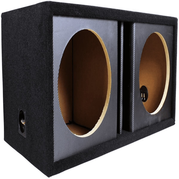 ATREND 12" DUAL VENTED BOX SEPARATE CHAMBERS BLACK GLOSS FRONT (12DVRBLACK)