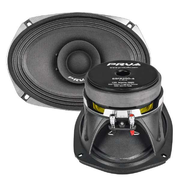 PRV AUDIO - 6X9" FULL RANGE - ALUMINUM BASKET - 1.5" VC - 250W PROGRAM POWER - 4 OHMS (69FR250-4)