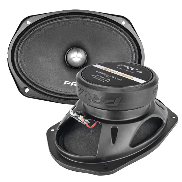 PRV AUDIO - 6x9" MID RANGE BULLET - STAMPED STEEL BASKET - 1.5" VC - 500W PROGRAM POWER - 4 OHMS (69MR500-4BULLET)