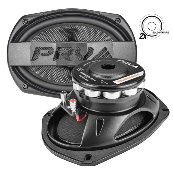 PRV AUDIO - 6X9" MID RANGE - ALUMINUM BASKET - 1.5" VC - 500W PROGRAM POWER - 4 OHMS (69MR500PHP-4)