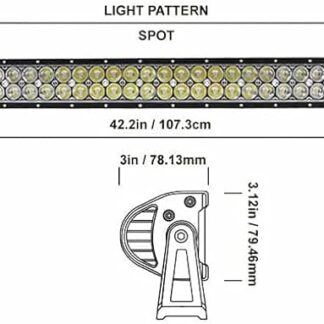 DB LIGHTING 42" STRAIGHT DOUBLE ROW rLED OFFROAD LIGHT BAR (DBLE42C)