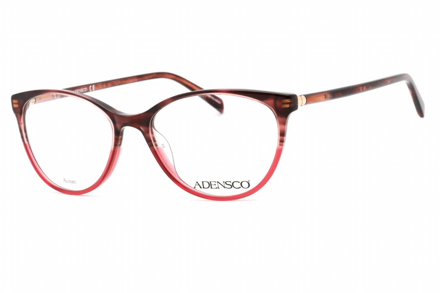 ADENSCO Eyeglasses AD 234 BRWHVNPNK/CLEAR DEMO LENS