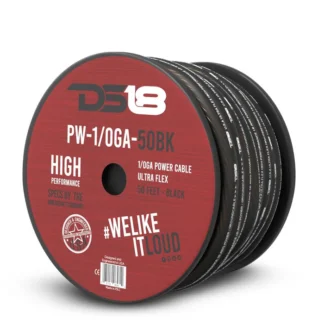 DS18 Pw-1/0GA Ultra Flex CCA 50 Feet Black Wire