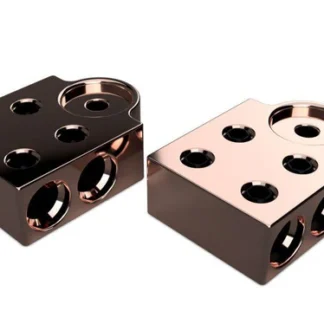 XS Power TB-704V1 PAIR of 4-Spot 1/0 M6/M8 Copper Terminal Blocks TB704V1