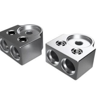 XS Power Alum Term Blocks 1/0 2 Spots M6/M8 Bolts Pr TB-602V1