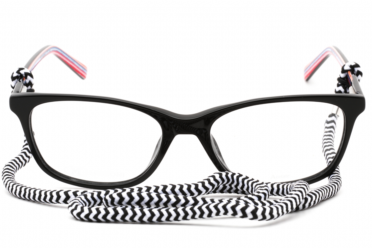 M MISSONI MMI 0008 BLACK / CLEAR LENS EYEGLASSES - Image 2