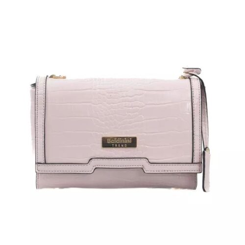 baldinini trend pink shoulder flap bag with golden accents bargain pyramid.com