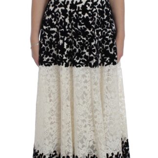 dolce gabbana floral-lace cap sleeve maxi dress bargain pyramid.com