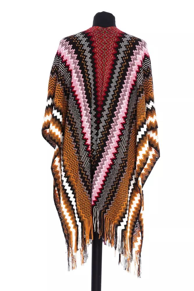 MISSONI Geometric Fringed Poncho - Image 3