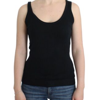ermanno swerving black cashmere knit top bargain pyramid.com