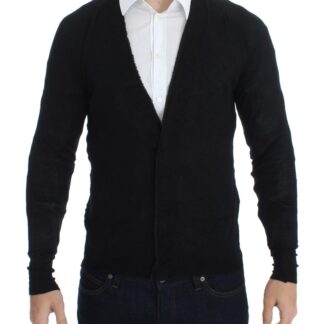 COSTUME NATIONAL Black Merino Wool Cardigan