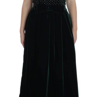 dolce gabbana emerald velvet crystal maxi dress bargain pyramid.com