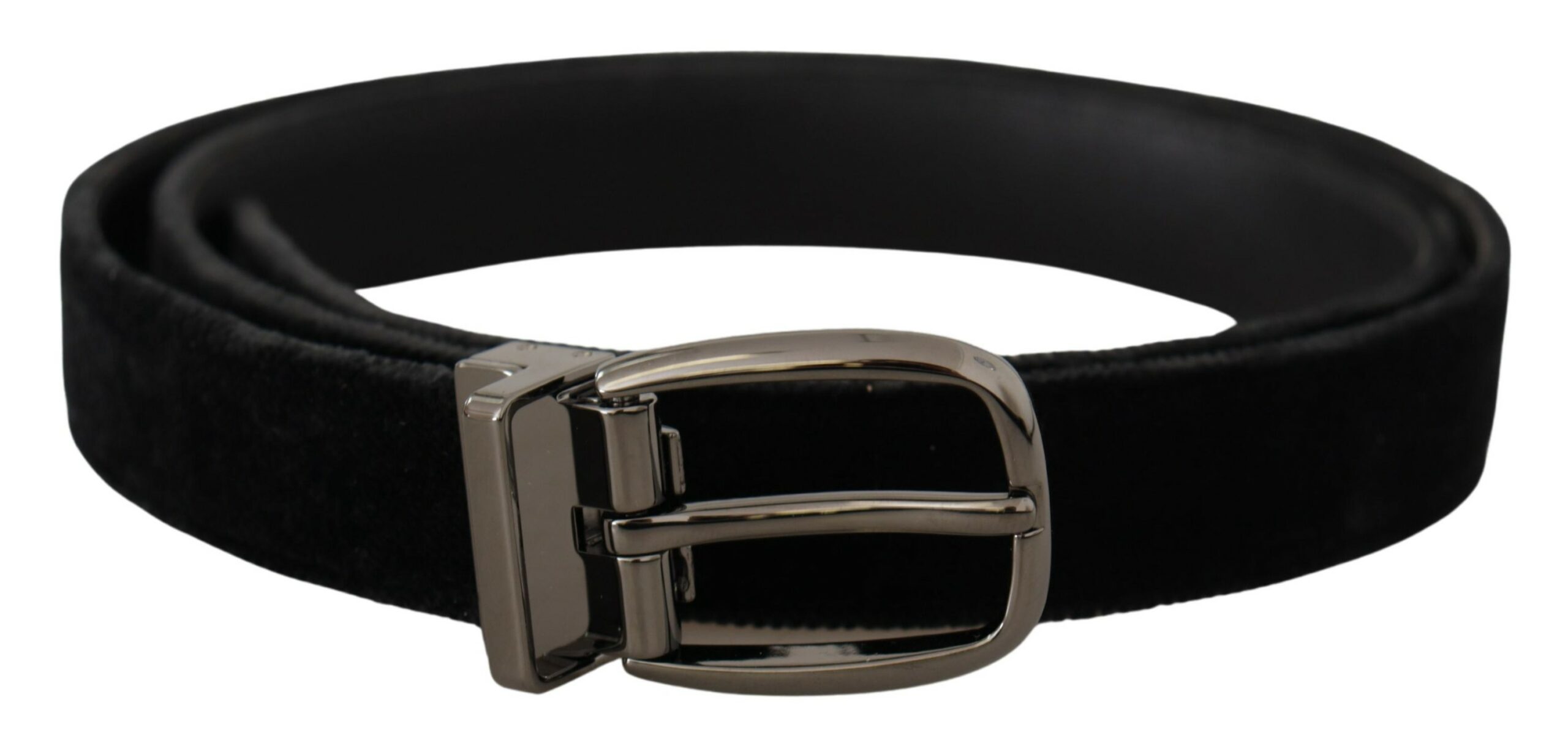 DOLCE & GABBANA Black Velvet Designer Belt - Image 2