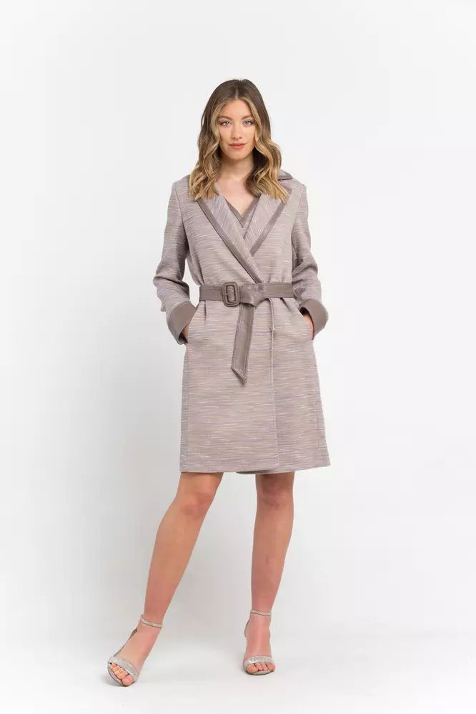 TRUSSARDI Beige Cotton Kimono Coat - Image 2