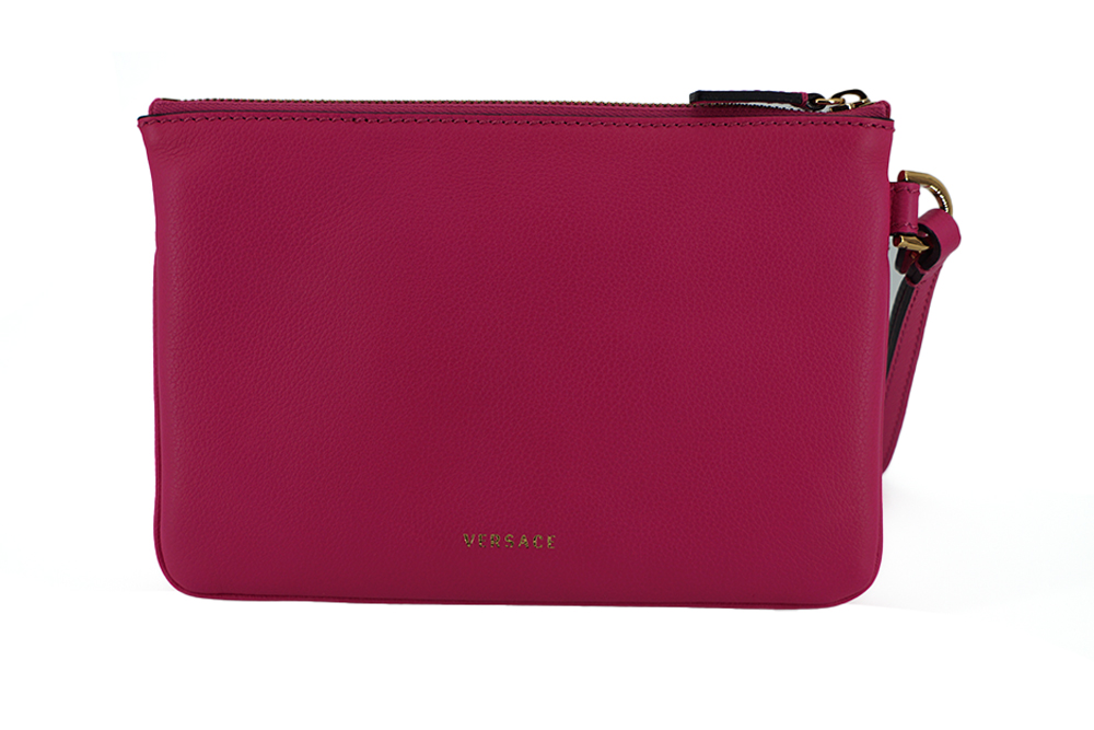 VERSACE Pink Leather Pouch Clutch - Image 2