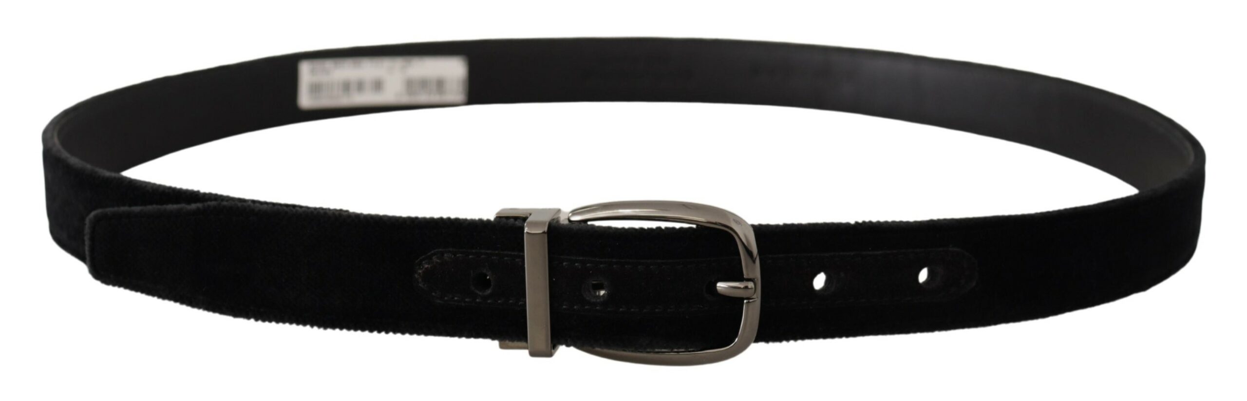 DOLCE & GABBANA Black Velvet Designer Belt - Image 3