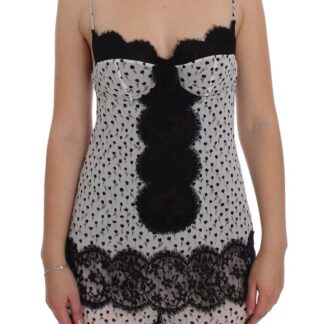 DOLCE GABBANA Floral Lace Silk Chemise