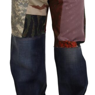 DOLCE & GABBANA Patchwork Denim Silk Blend Jeans