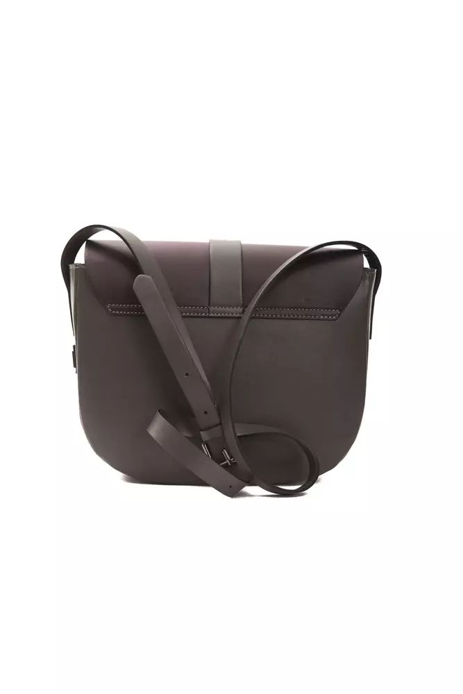 POMPEI DONATELLA Burgundy Leather Crossbody Bag - Image 3
