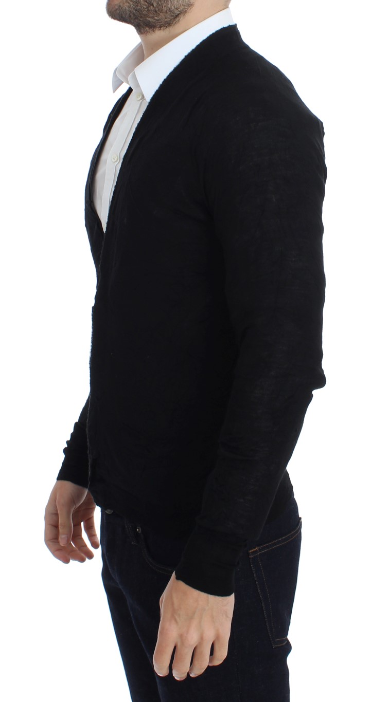 COSTUME NATIONAL Black Merino Wool Cardigan - Image 2