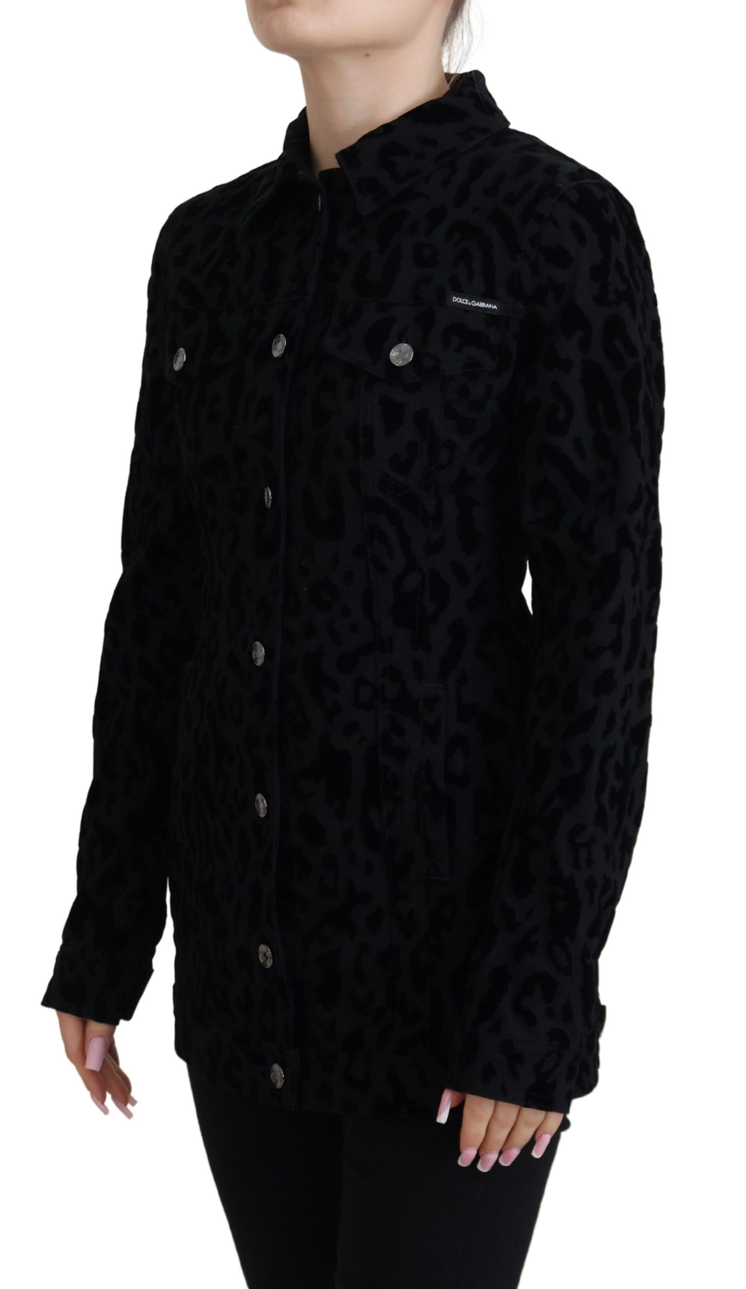 DOLCE & GABBANA Leopard Pattern Denim Jacket - Image 2