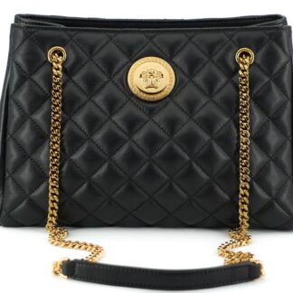 VERSACE Quilted Nappa Leather Tote Bag