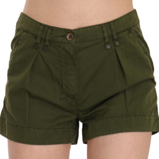 plein sud emerald mid waist cotton shorts bargain pyramid.com