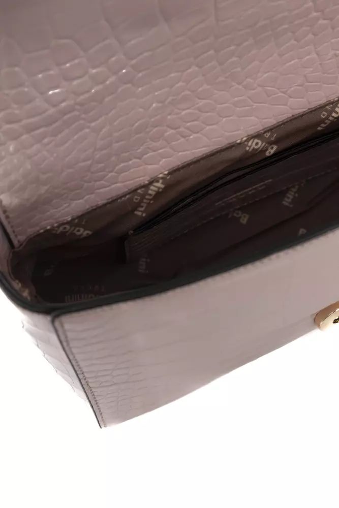 BALDININI TREND Pink Shoulder Flap Bag with Golden Accents - Image 3