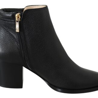 jimmy Choo black leather heeled boots bargain pyramid.com