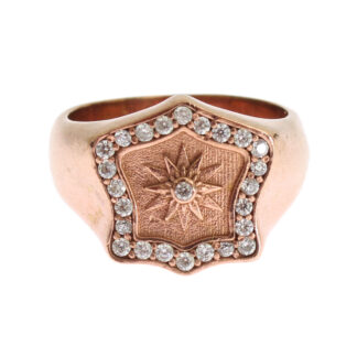 NIALAYA Pink Gold Plated Sterling Silver Ring