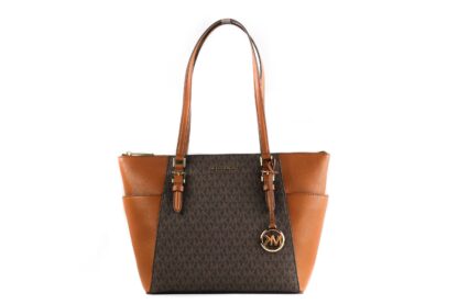 Michael kors Charlotte brown leather tote bag bargain pyramid.com