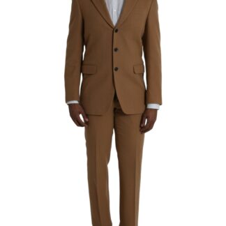 PRADA Brown Cashmere 2 Piece Single Breasted Suit