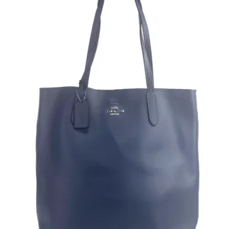 COACH Leather Denim Tote Shoulder Purse Bag