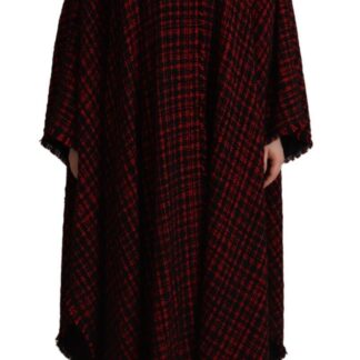 dolce gabbana red black long overcoat jacket bargain pyramid.com