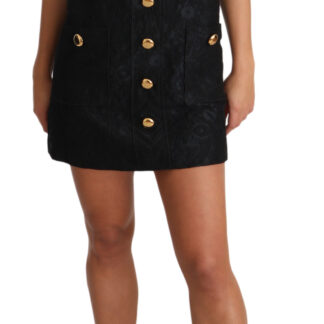 dolce gabbana black button mini dress bargain pyramid.com